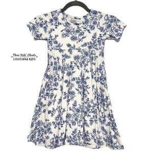 Remie Girl 7Y Blue Danube Floral Twirl Dress